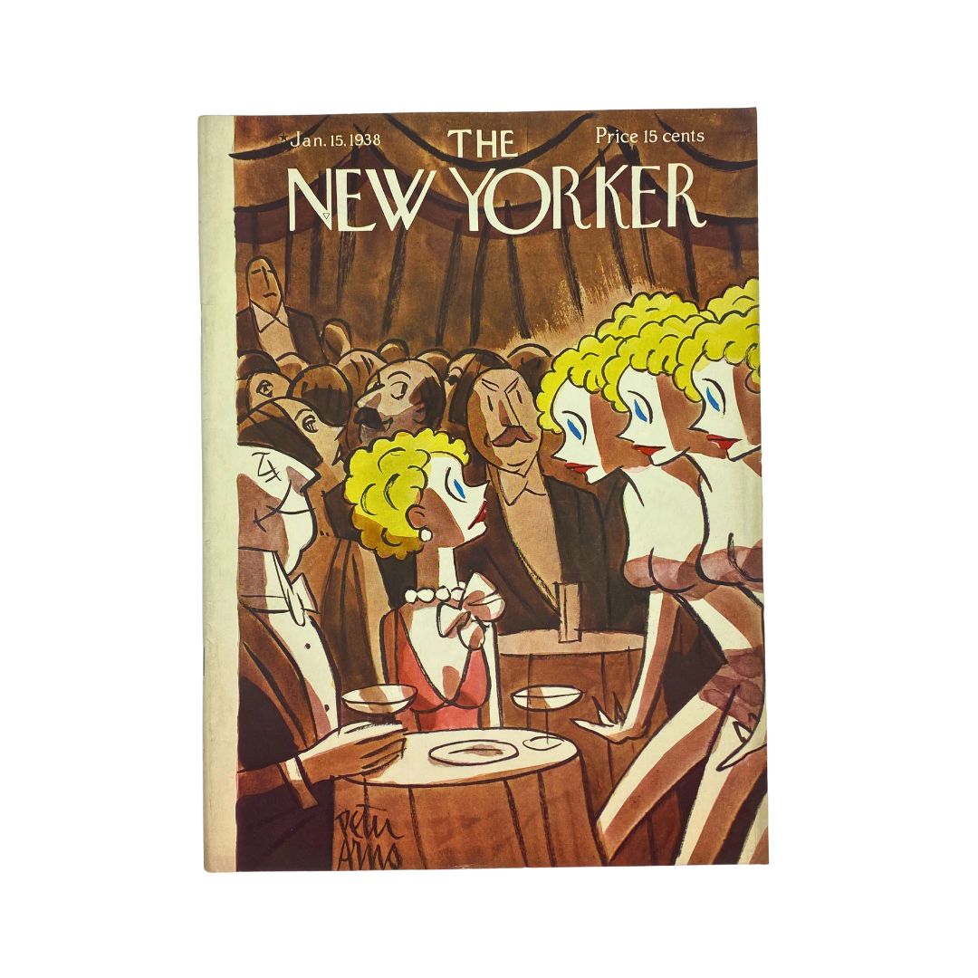 The New Yorker Complete Magazine January 15, 1938 Peter Arno Cover VG