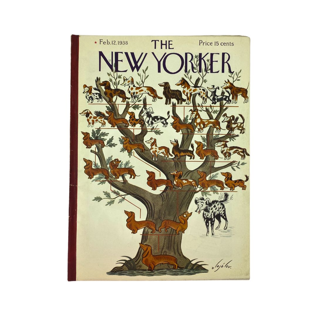 The New Yorker Complete Magazine February 12, 1938 Constantin Alajalov Cover VG