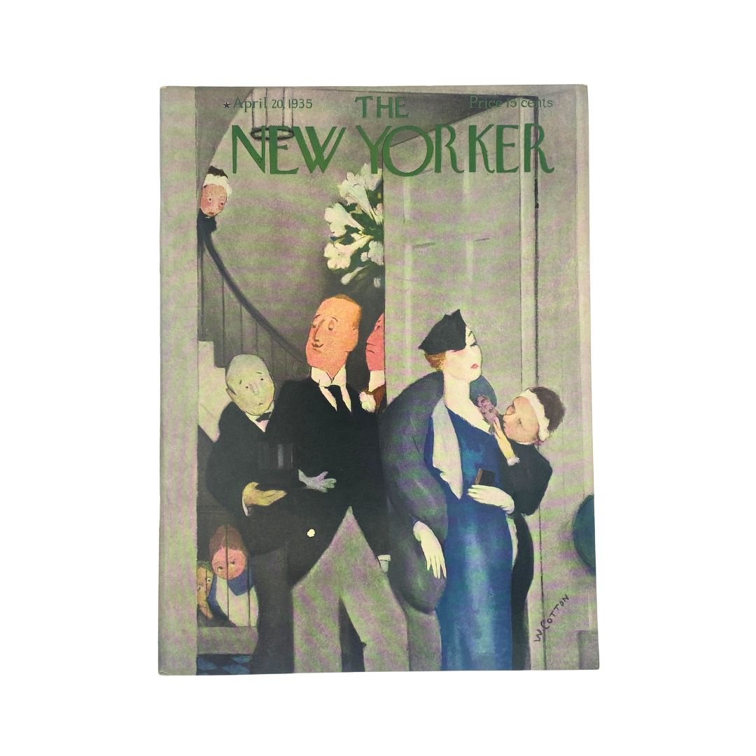 The New Yorker Complete Magazine April 20, 1935 William Cotton Cover VG