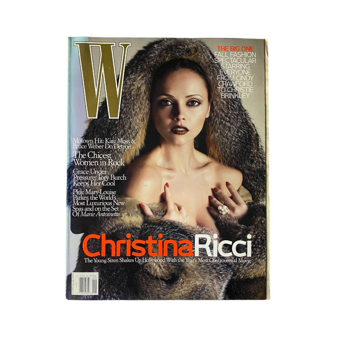 W Magazine September 2006 Actress Christina Ricci Cover No Label VG