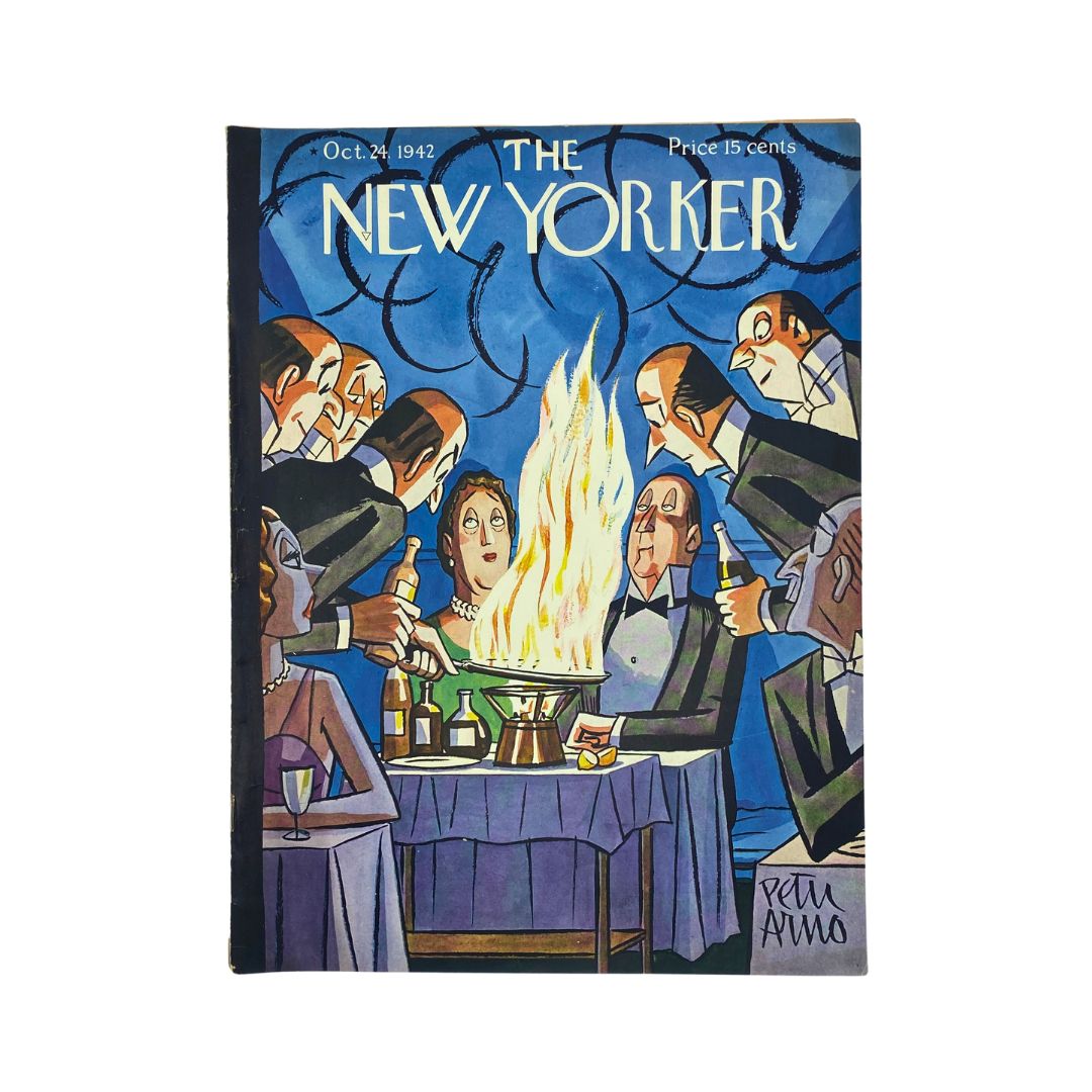 The New Yorker Complete Magazine October 24, 1942 Peter Arno Cover VG