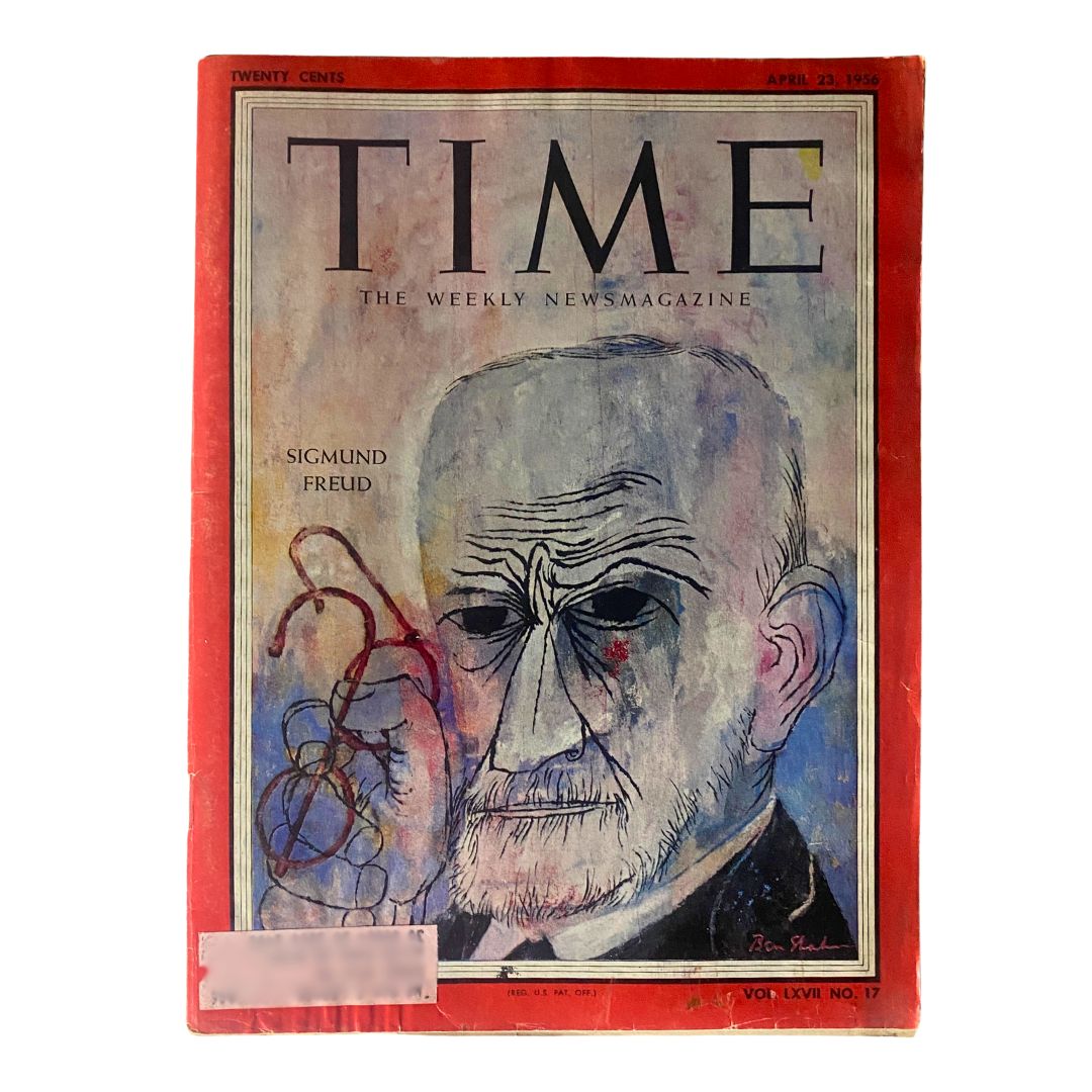 VTG Time Magazine April 23, 1956 Vol 67 No. 17 Sigmund Freud