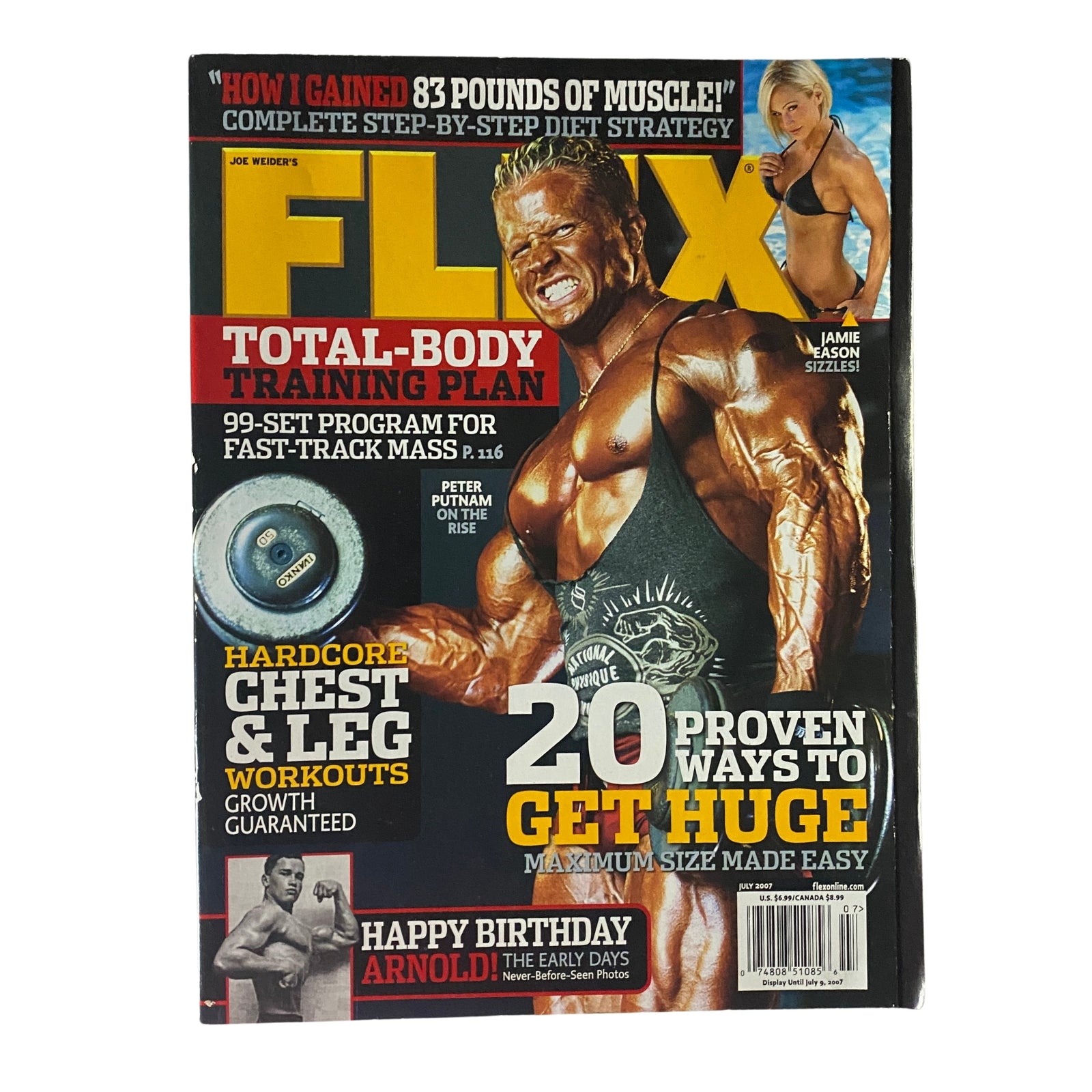 Flex Magazine July 2007 Vol 25, Num 5 Peter Putnam, Jamie Eason VG No Label