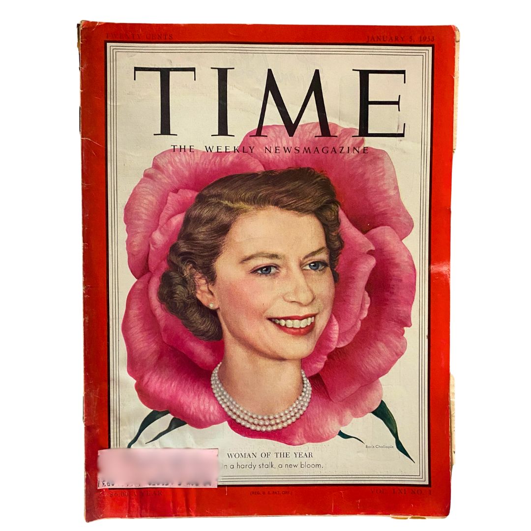 VTG Time Magazine January 5, 1953 Vol 61 No. 1 Elizabeth II, Woman of the Year