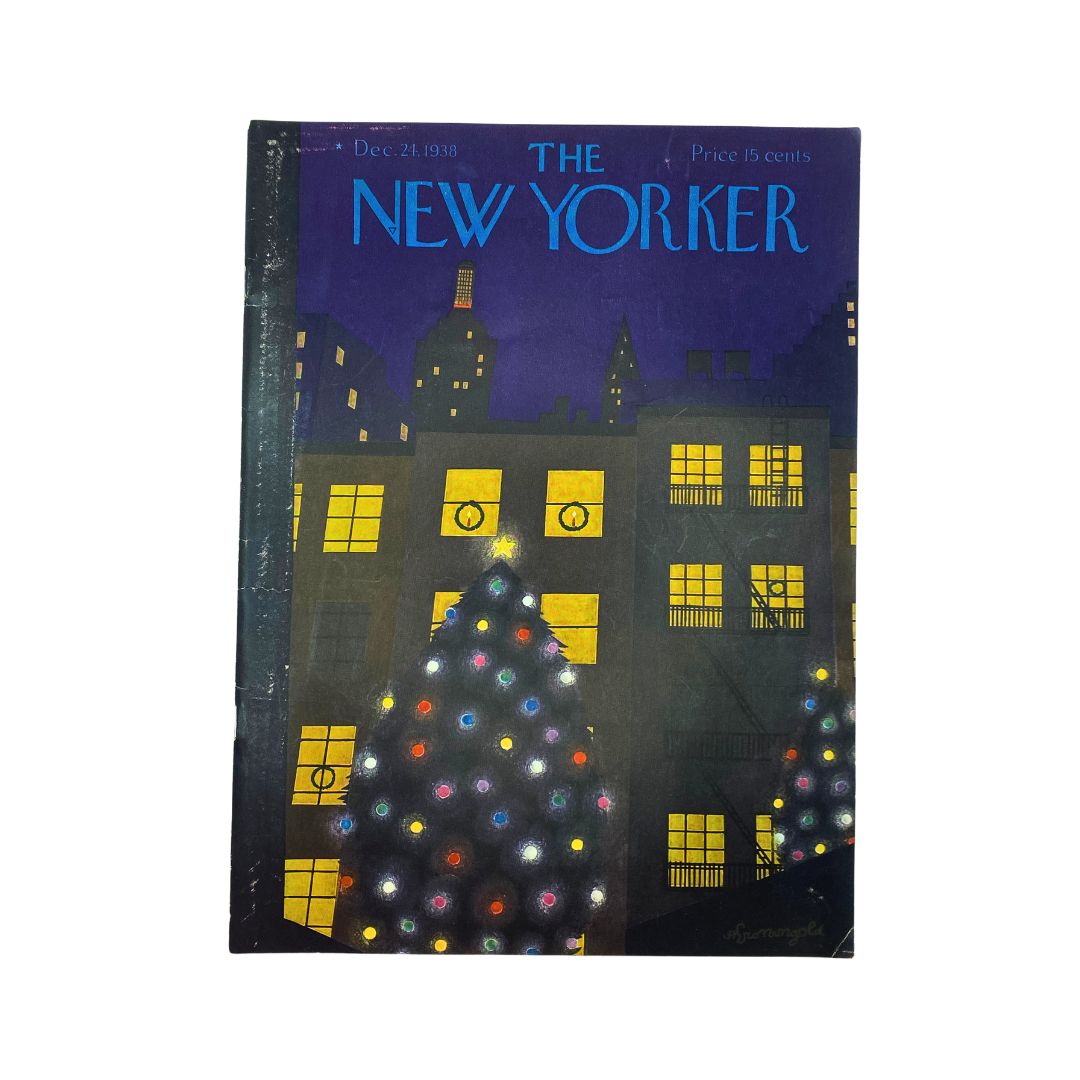 The New Yorker Complete Magazine December 24, 1938 Adolph Kronengold Cover VG