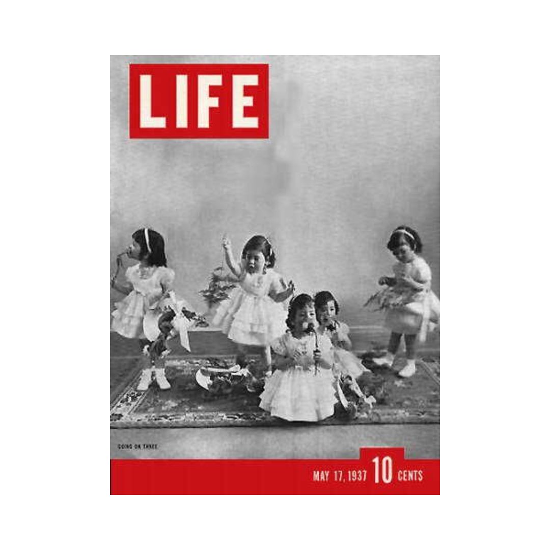 VTG Life Magazine May 17, 1937 - Dionne Quintuplets