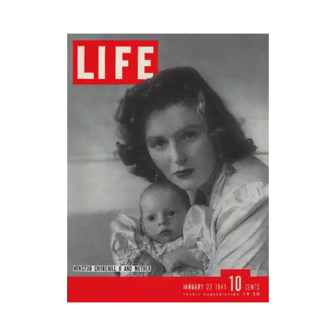 VTG Life Magazine January 27, 1941 Winston Churchill II and Mother