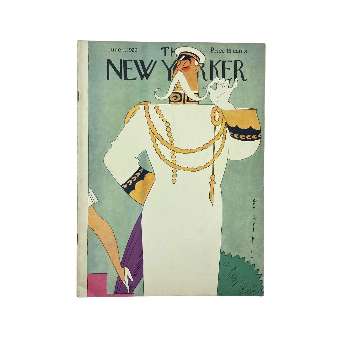 The New Yorker Complete Magazine June 1, 1929 Rea Irvin Cover VG