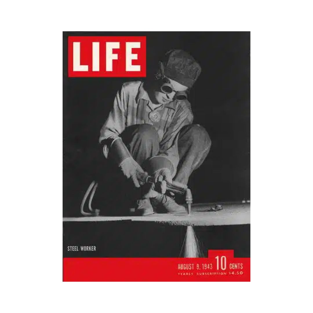 VTG Life Magazine August 9, 1943 Woman Steel Worker Ann Zarik