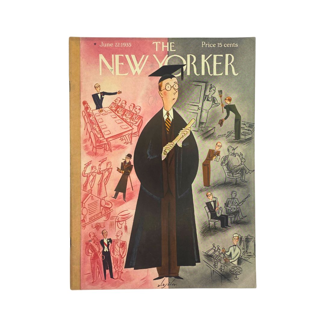 The New Yorker Complete Magazine June 22, 1935 Constantin Alajalov Cover VG