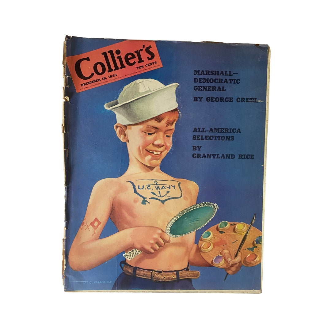 VTG Collier's Magazine December 18, 1943 J.C. Damron Cover