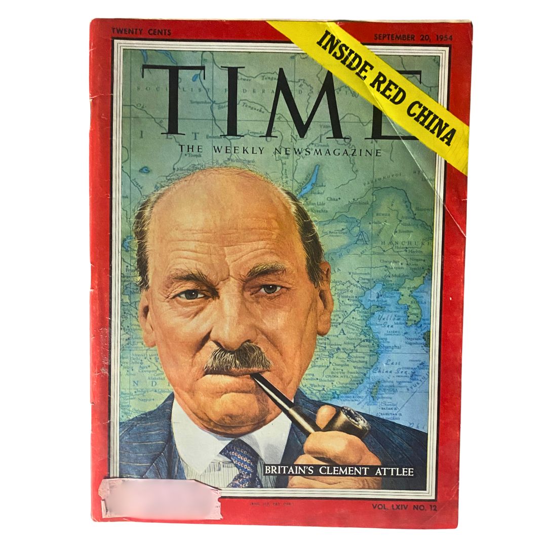 VTG Time Magazine September 20, 1954 Vol 64 No. 12 Britain's Clement Attlee