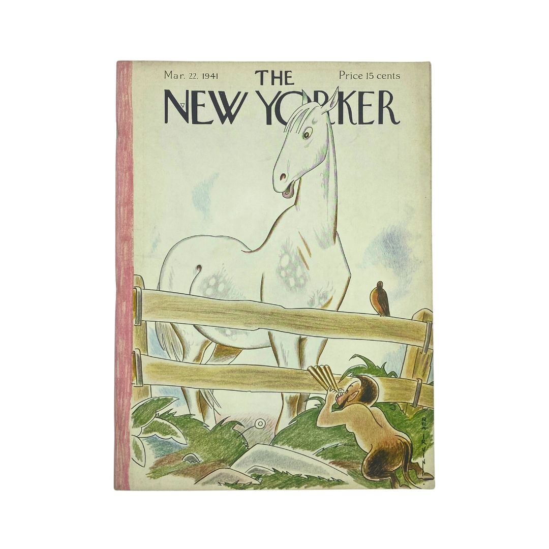 The New Yorker Complete Magazine March 22, 1941 Rea Irvin Cover VG