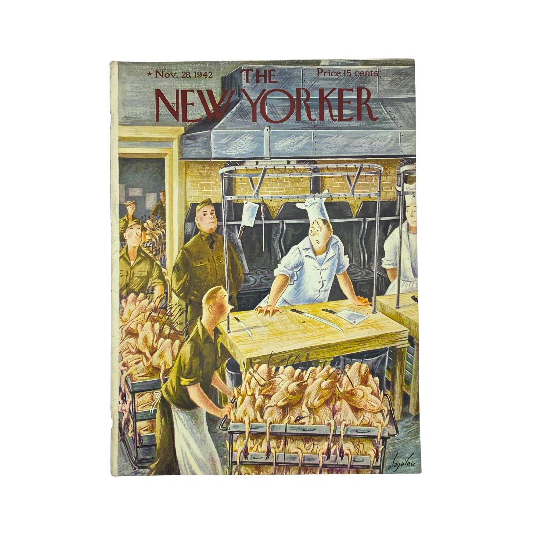 The New Yorker Complete Magazine November 28, 1942 Constantin Alajalov Cover VG