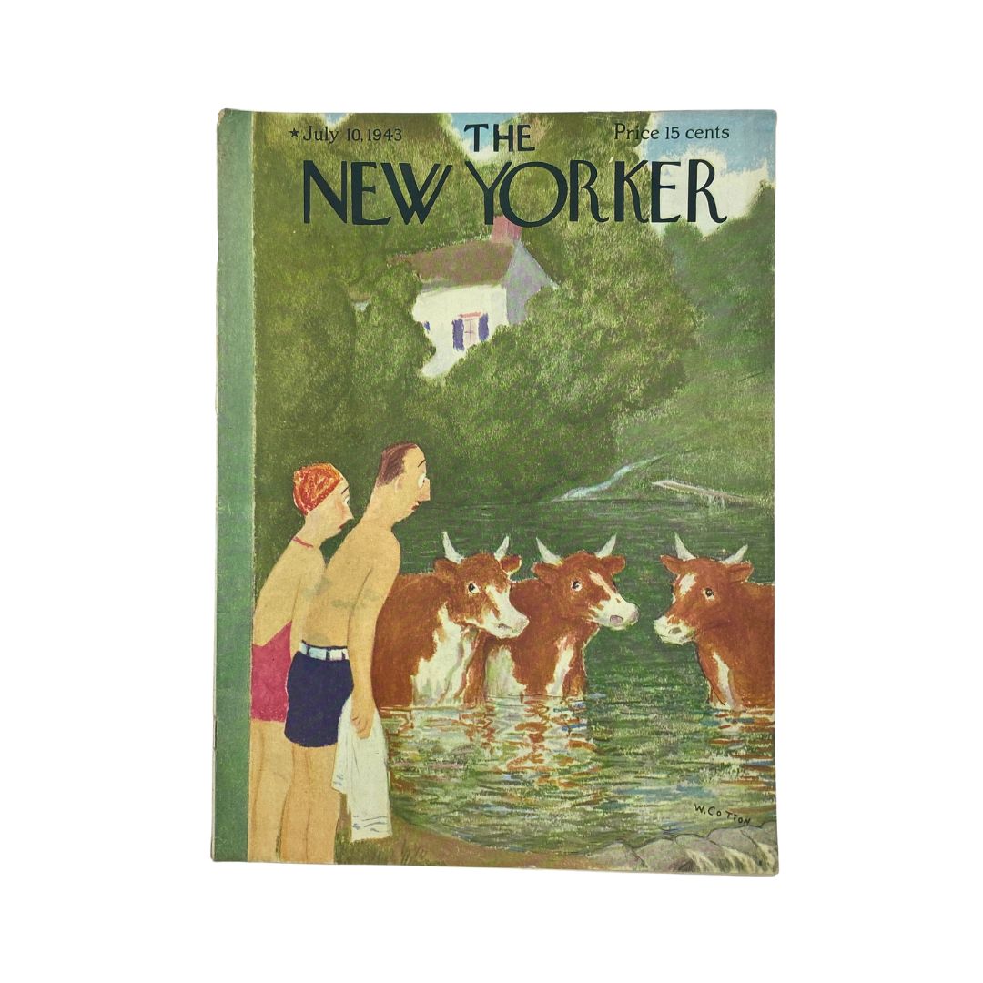 The New Yorker Complete Magazine July 10, 1943 William Cotton Cover VG