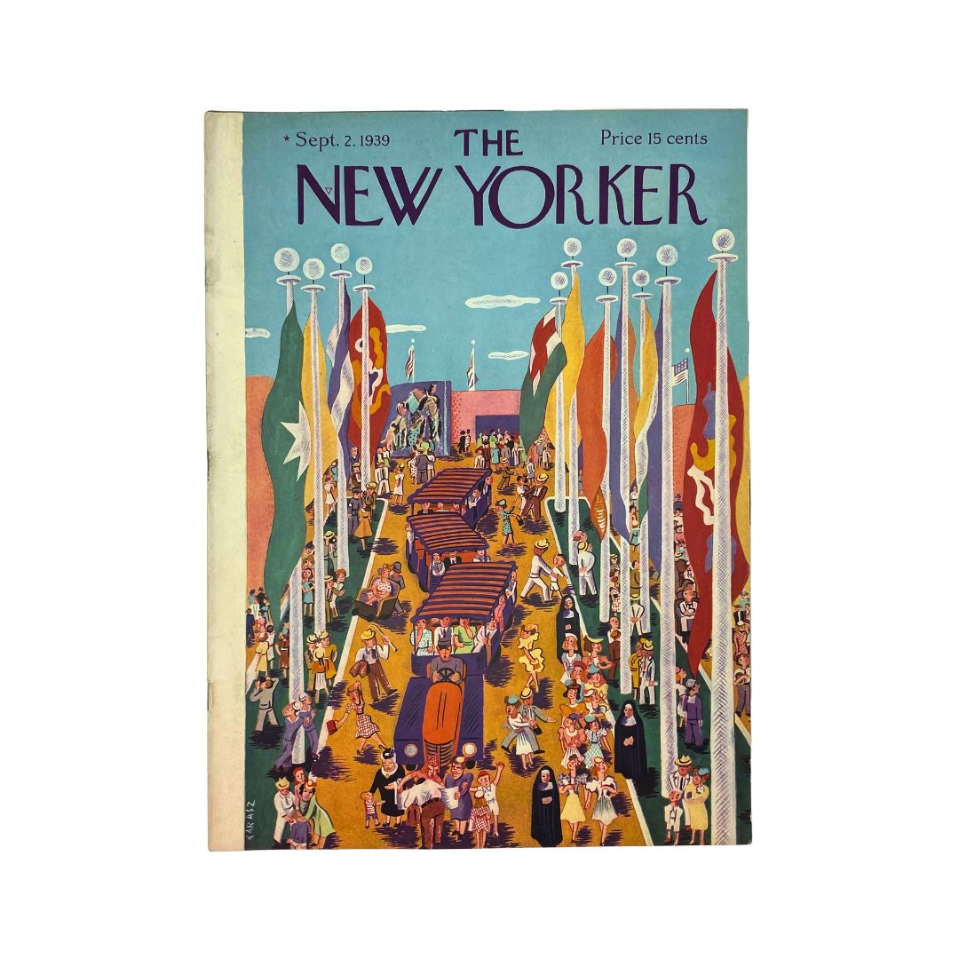 The New Yorker Complete Magazine September 2, 1939 Ilonka Karasz Cover VG