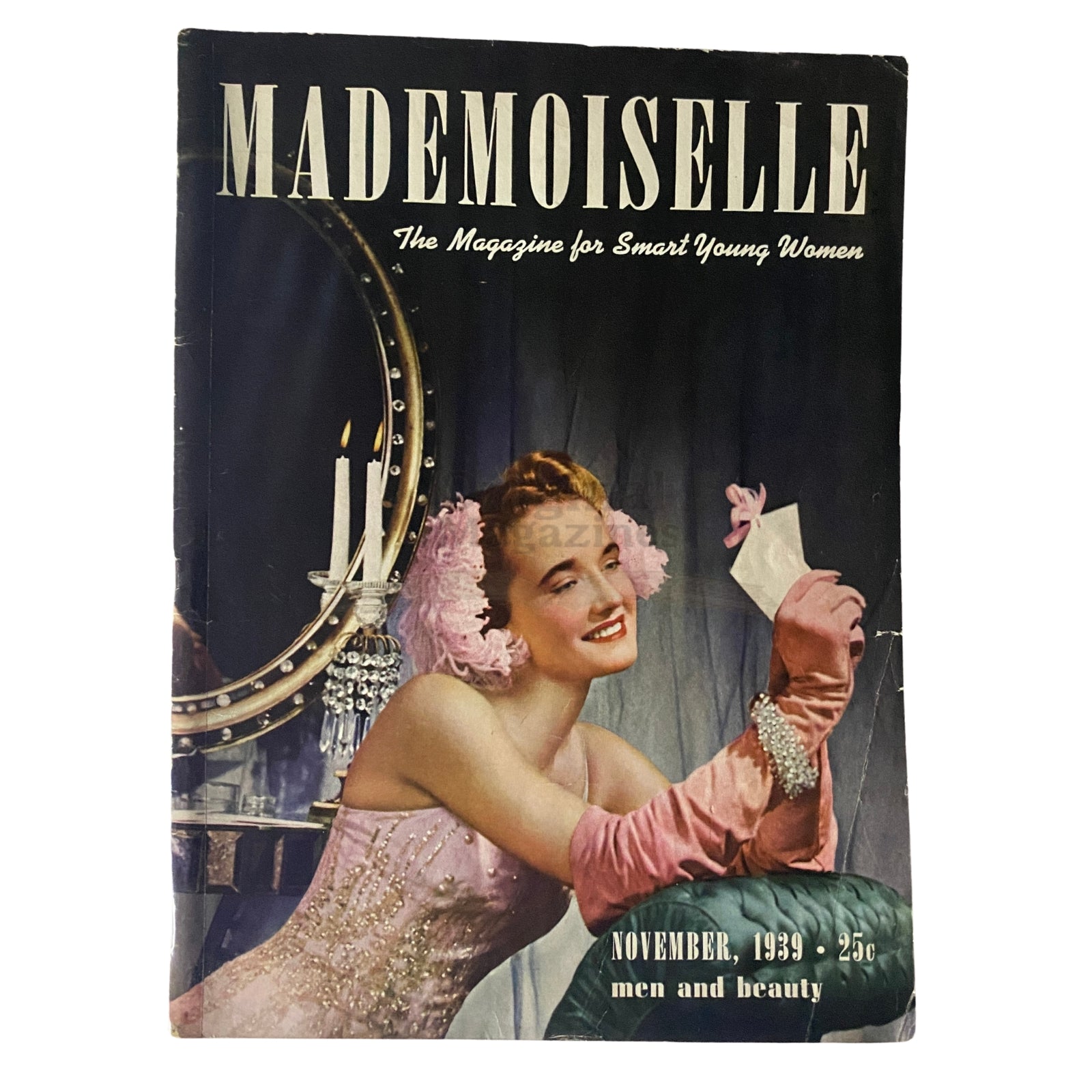 Mademoiselle Magazine November 1939 Men and Beauty No Label