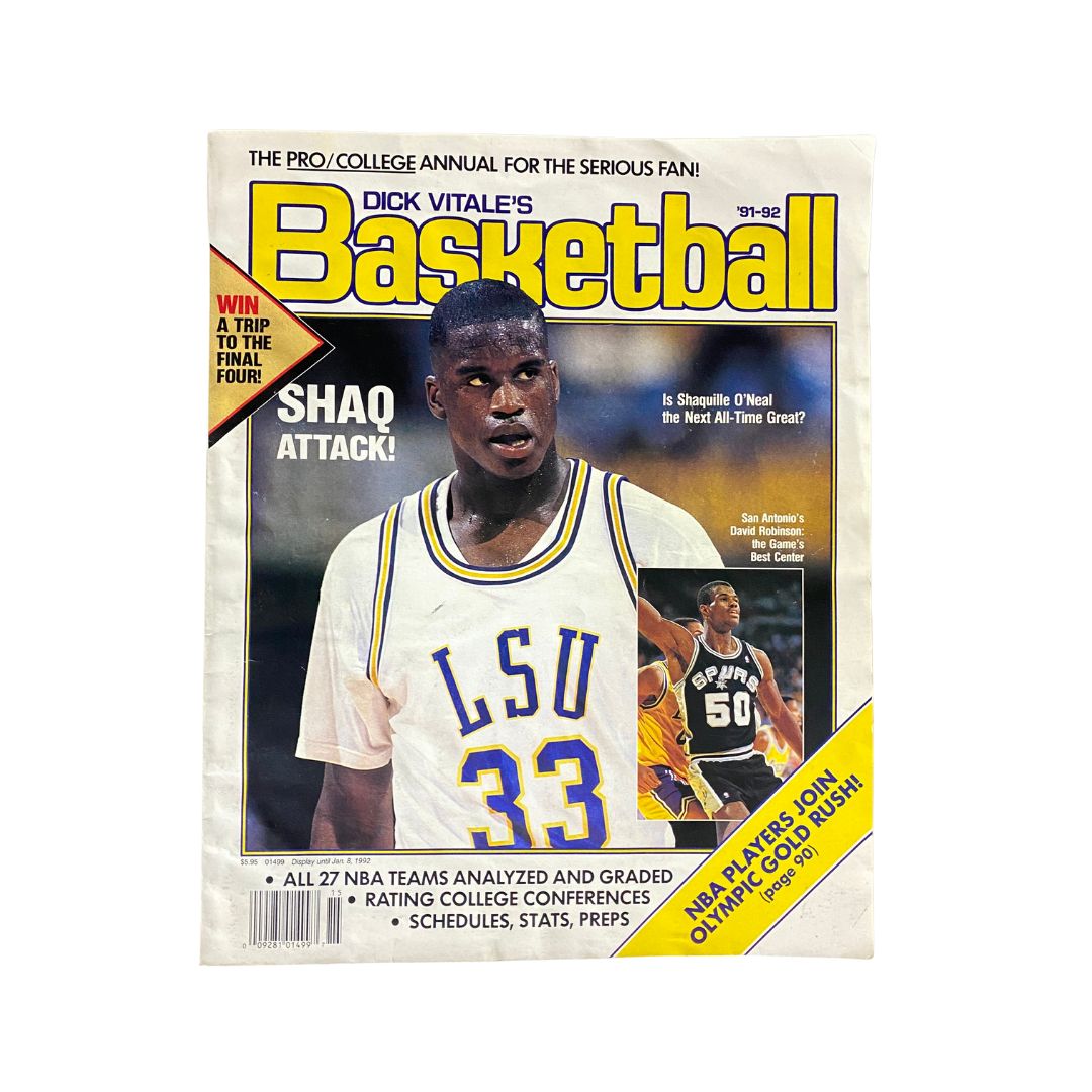 Dick Vitale's Basketball Magazine 1991-1992 Shaquille O'Neal No Label