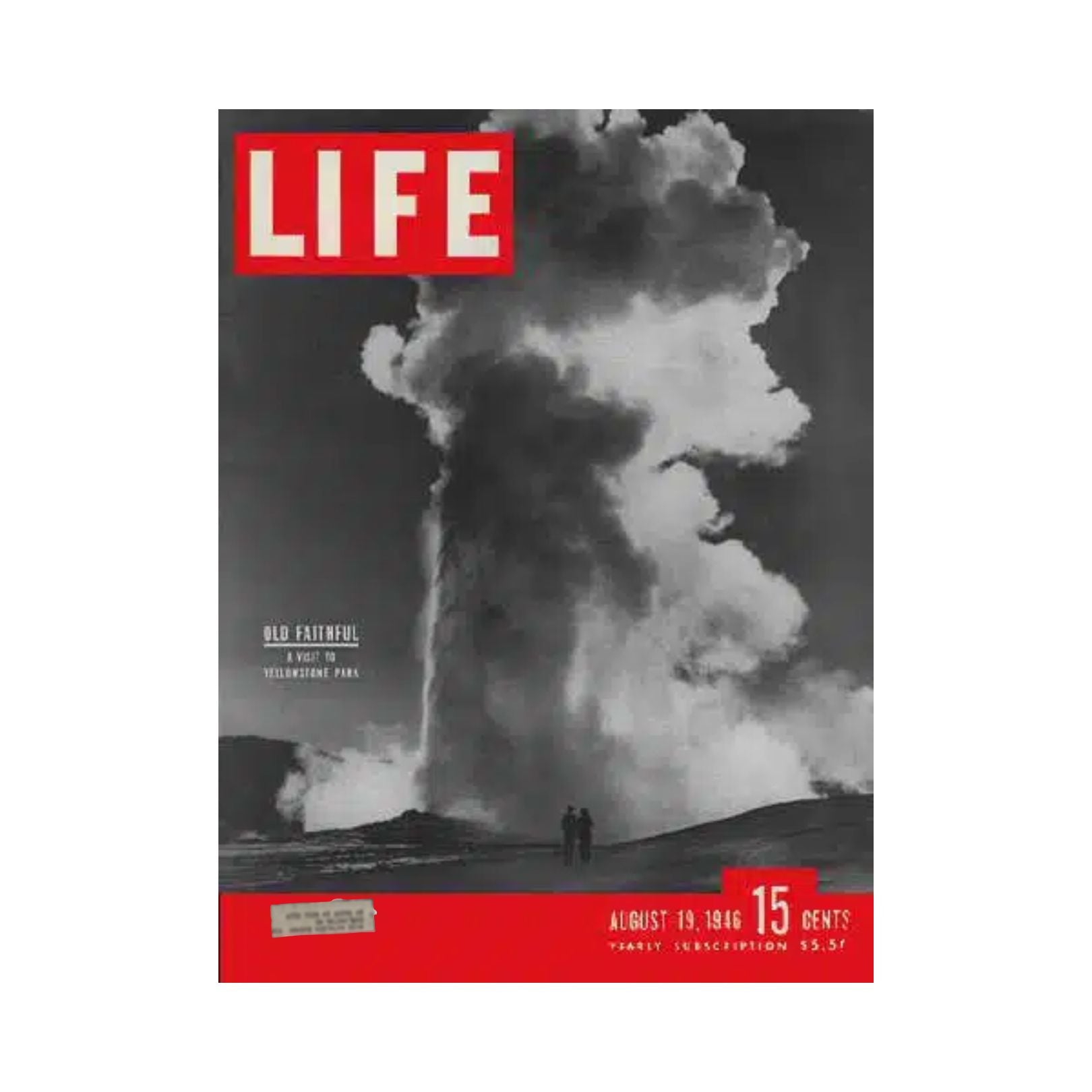 VTG Life Magazine August 19, 1946 Yellowstone Park Old Faithful