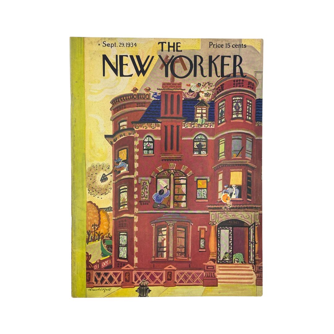 The New Yorker Complete Magazine September 29, 1934 Arnold Hall Cover