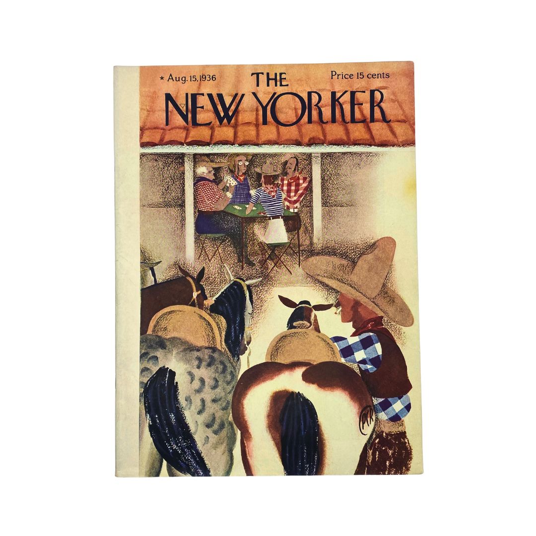 The New Yorker Complete Magazine August 15, 1936 P. Robertson Cover VG