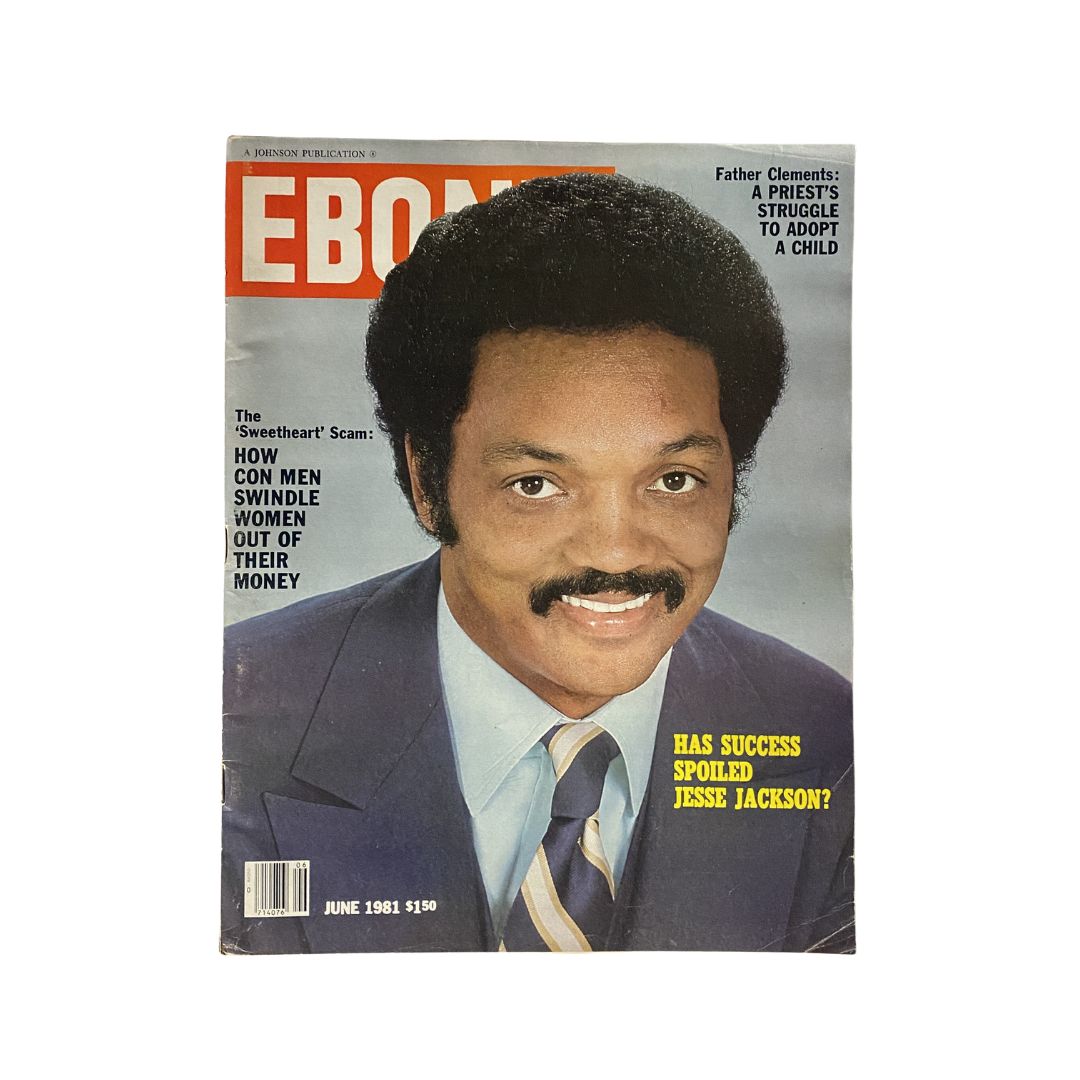 VTG Ebony Magazine June 1981 Reverend Jesse Jackson No Label