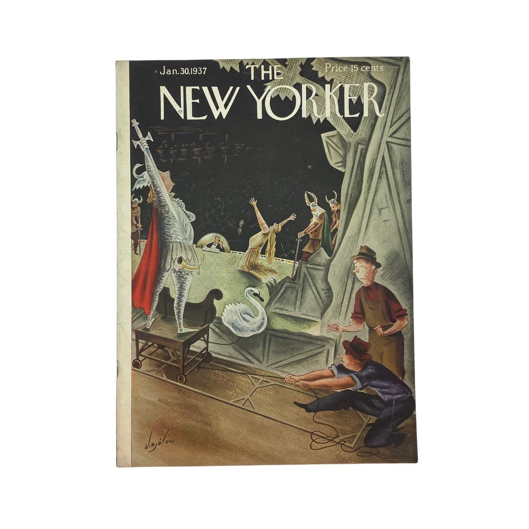 The New Yorker Complete Magazine January 30, 1937 Constantin Alajalov Cover VG