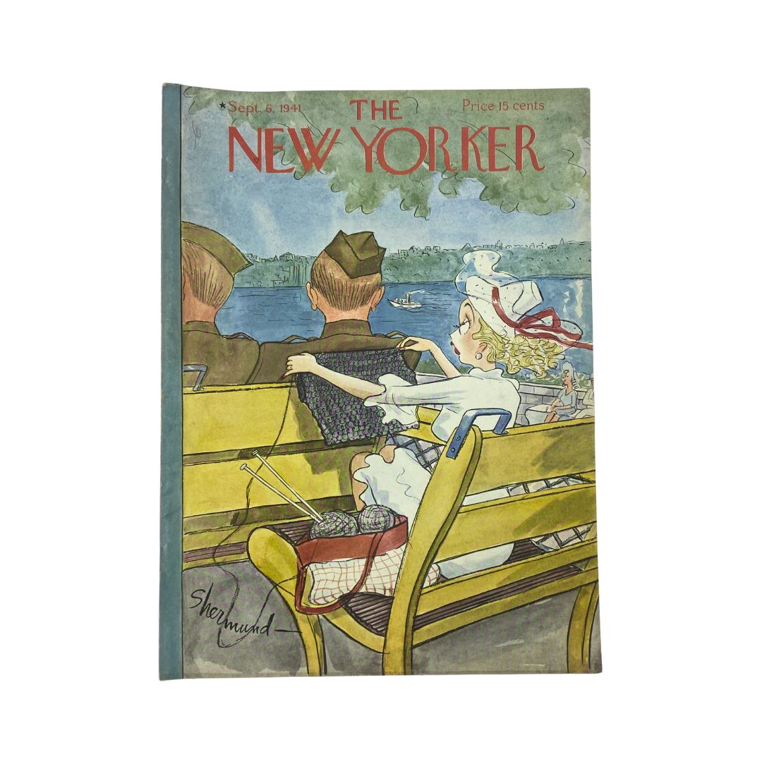 The New Yorker Complete Magazine September 6, 1941 Barbara Shermund Cover VG