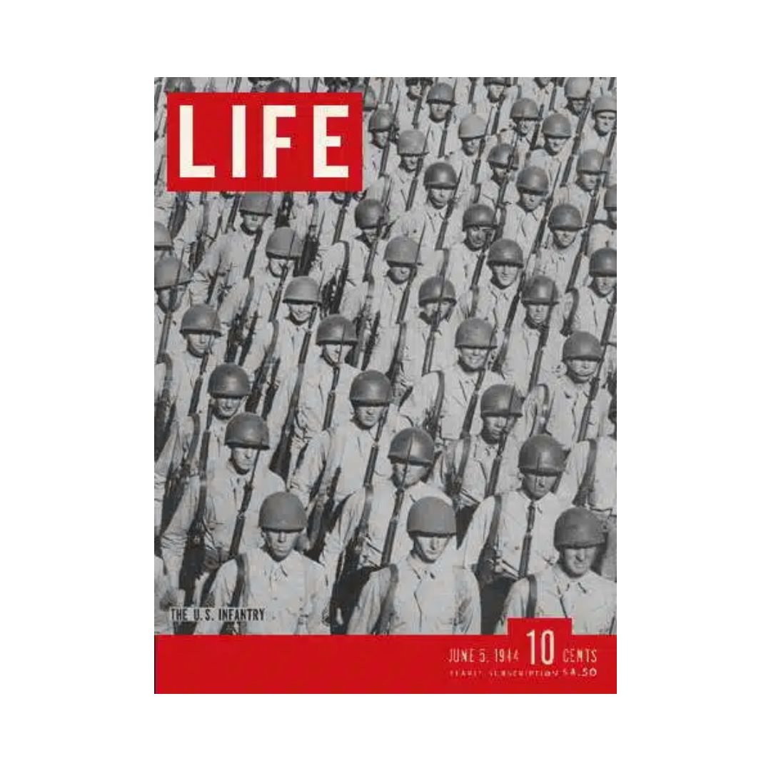 VTG Life Magazine June 5, 1944 U.S. Army Infantry / D-Day