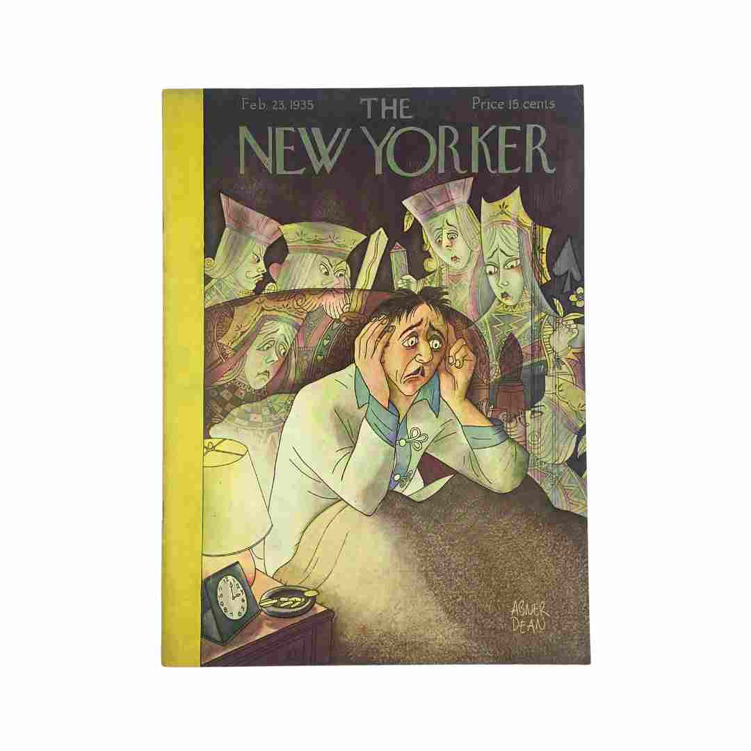 The New Yorker Complete Magazine February 23, 1935 Abner Dean Cover VG