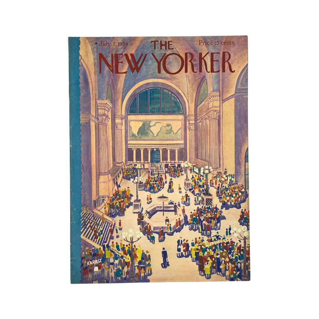 The New Yorker Complete Magazine July 7, 1934 Ilonka Karasz Cover VG