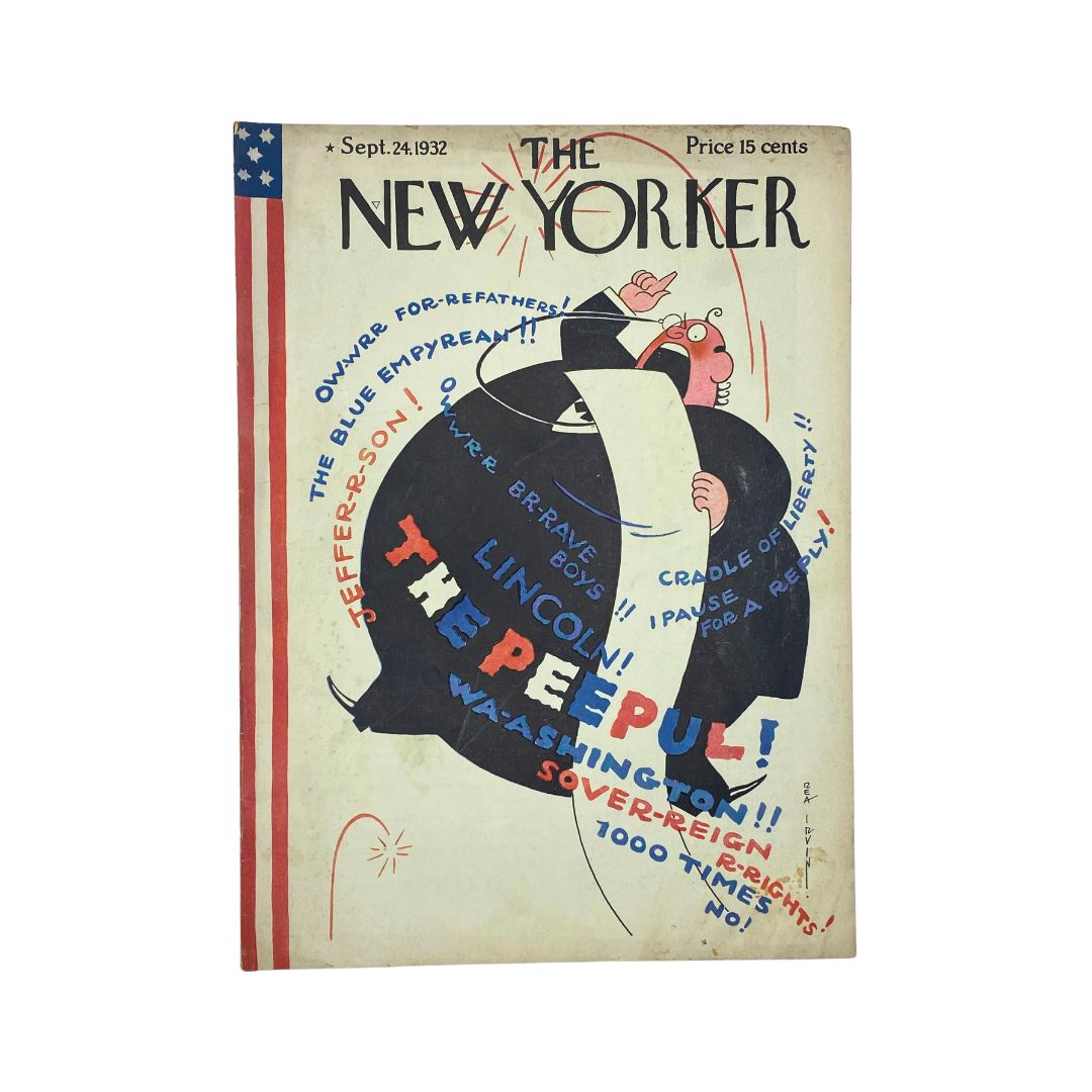 The New Yorker Complete Magazine September 24, 1932 Rea Irvin Cover