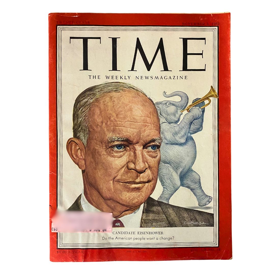 VTG Time Magazine November 3, 1952 Vol 60 No. 18 Dwight D. Eisenhower