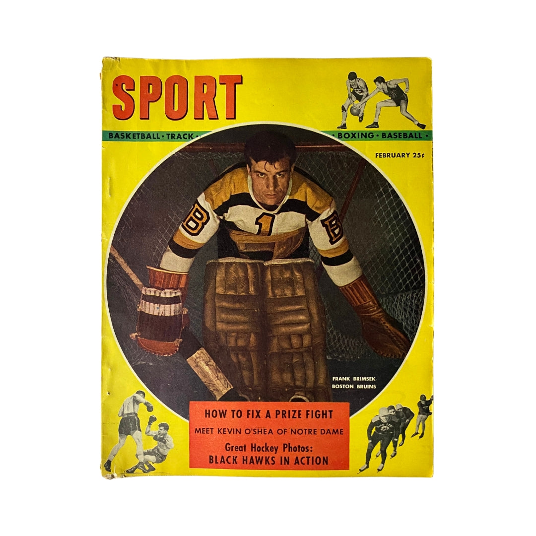 Sport Magazine February 1948 Frank Brimsek Boston Bruins Cover No Label