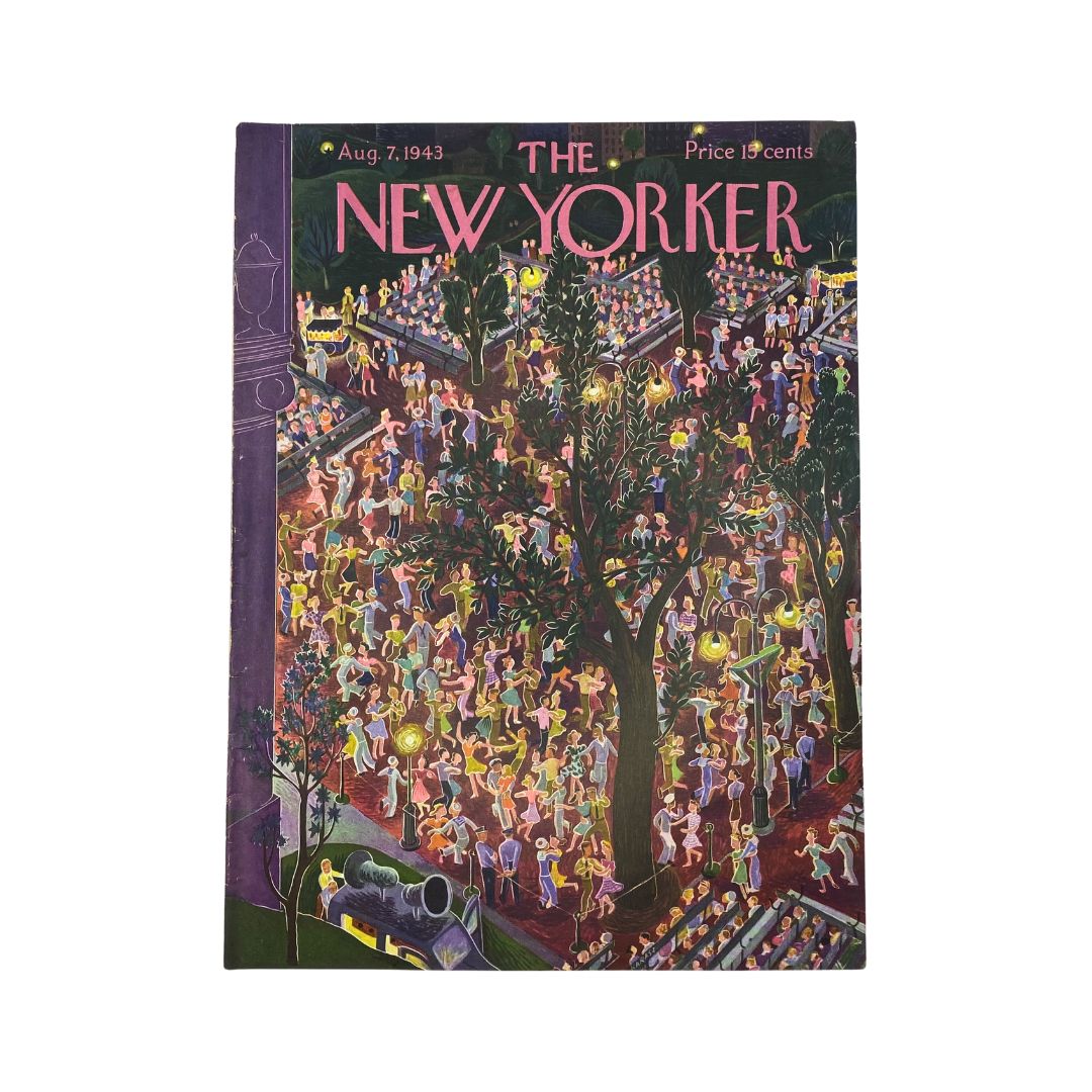 The New Yorker Complete Magazine August 7, 1943 Ilonka Karasz Cover VG