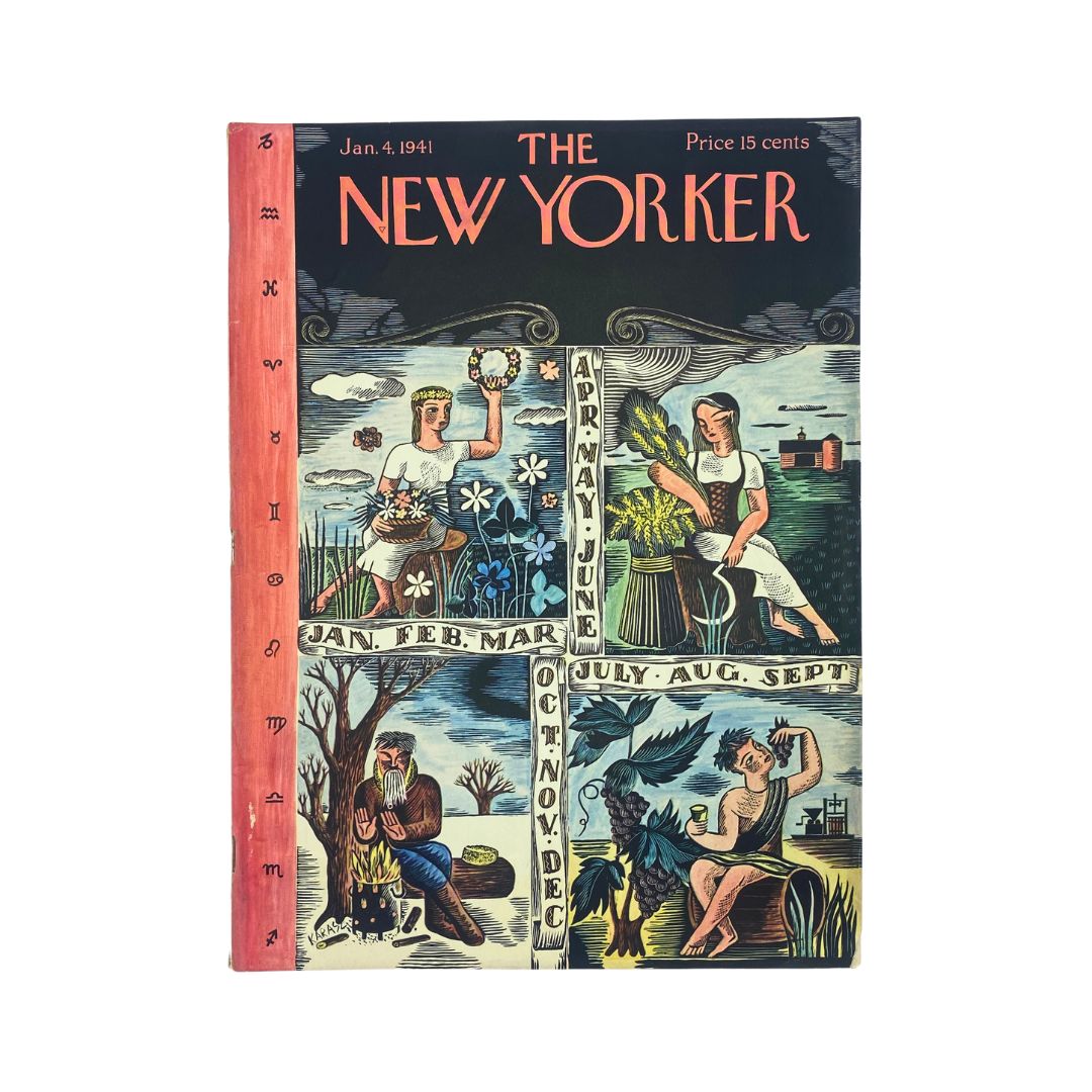 The New Yorker Complete Magazine January 4, 1941 Ilonka Karasz Cover