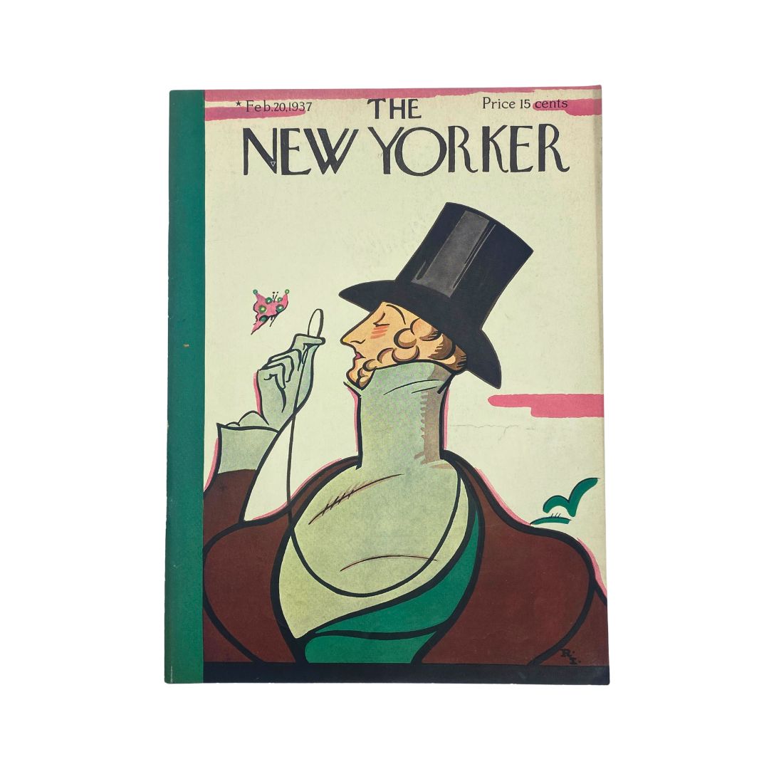 The New Yorker Complete Magazine February 20, 1937 Rea Irvin Cover VG