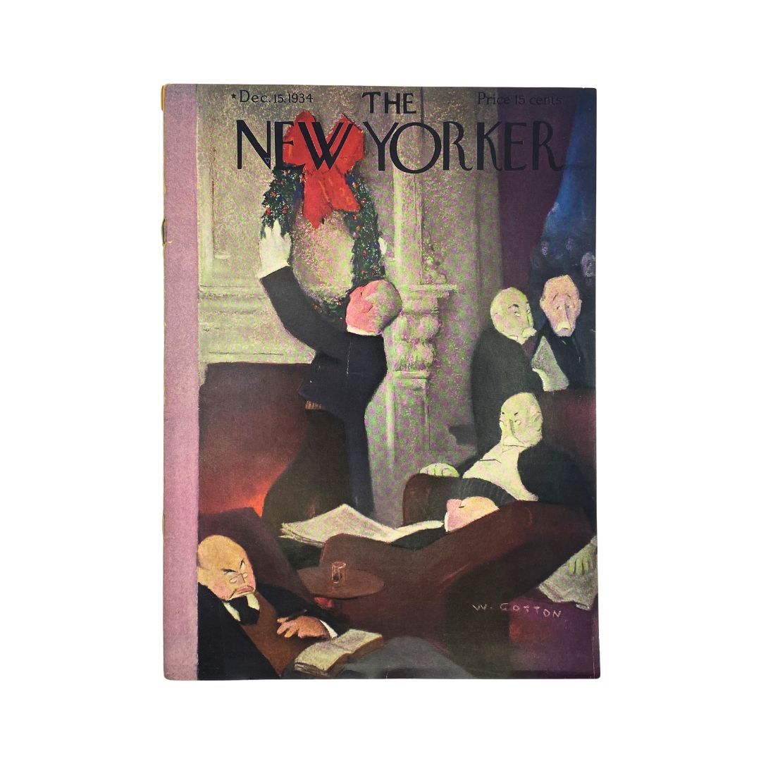 The New Yorker Complete Magazine December 15, 1934 William Cotton Cover VG