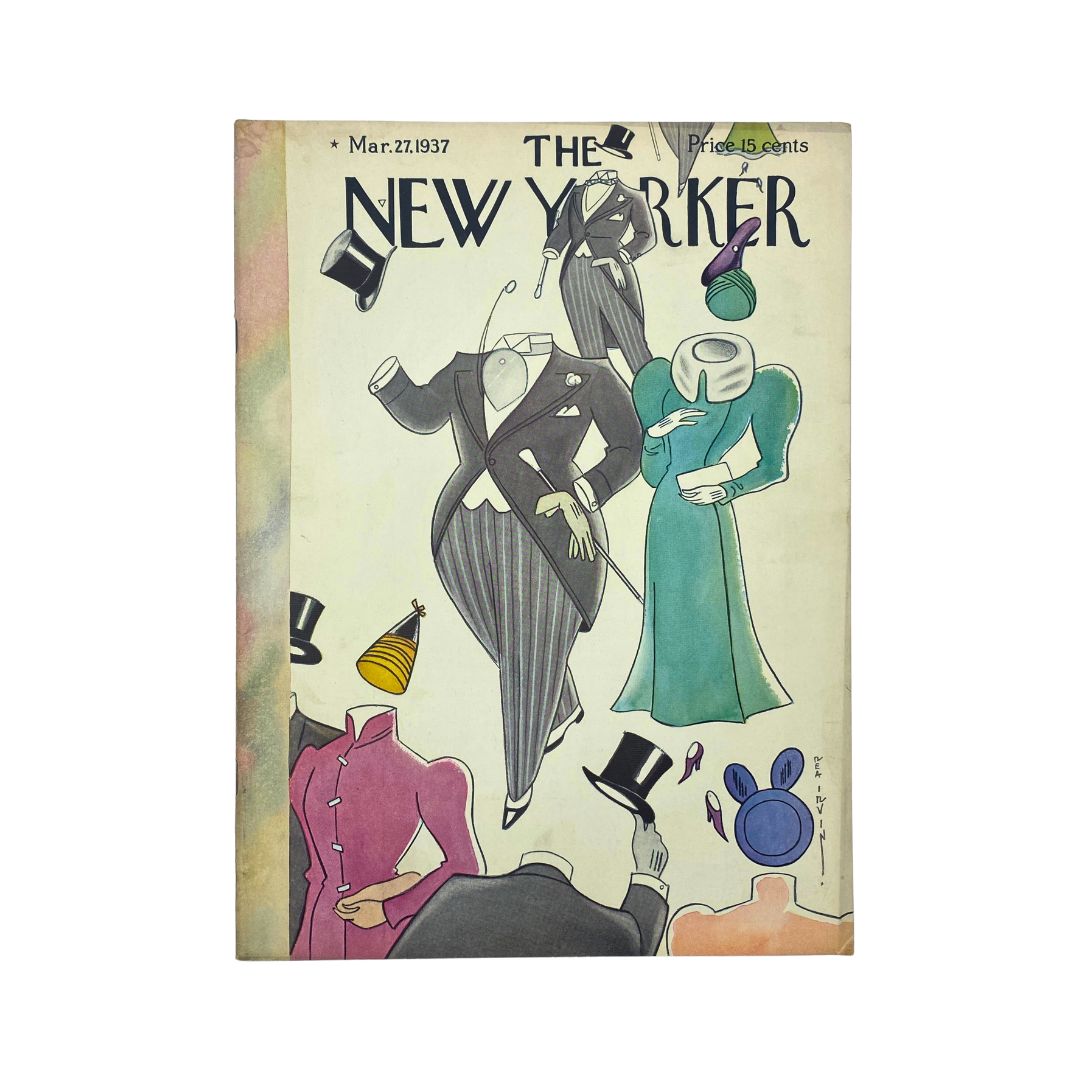 The New Yorker Complete Magazine March 27, 1937 Rea Irvin Cover VG