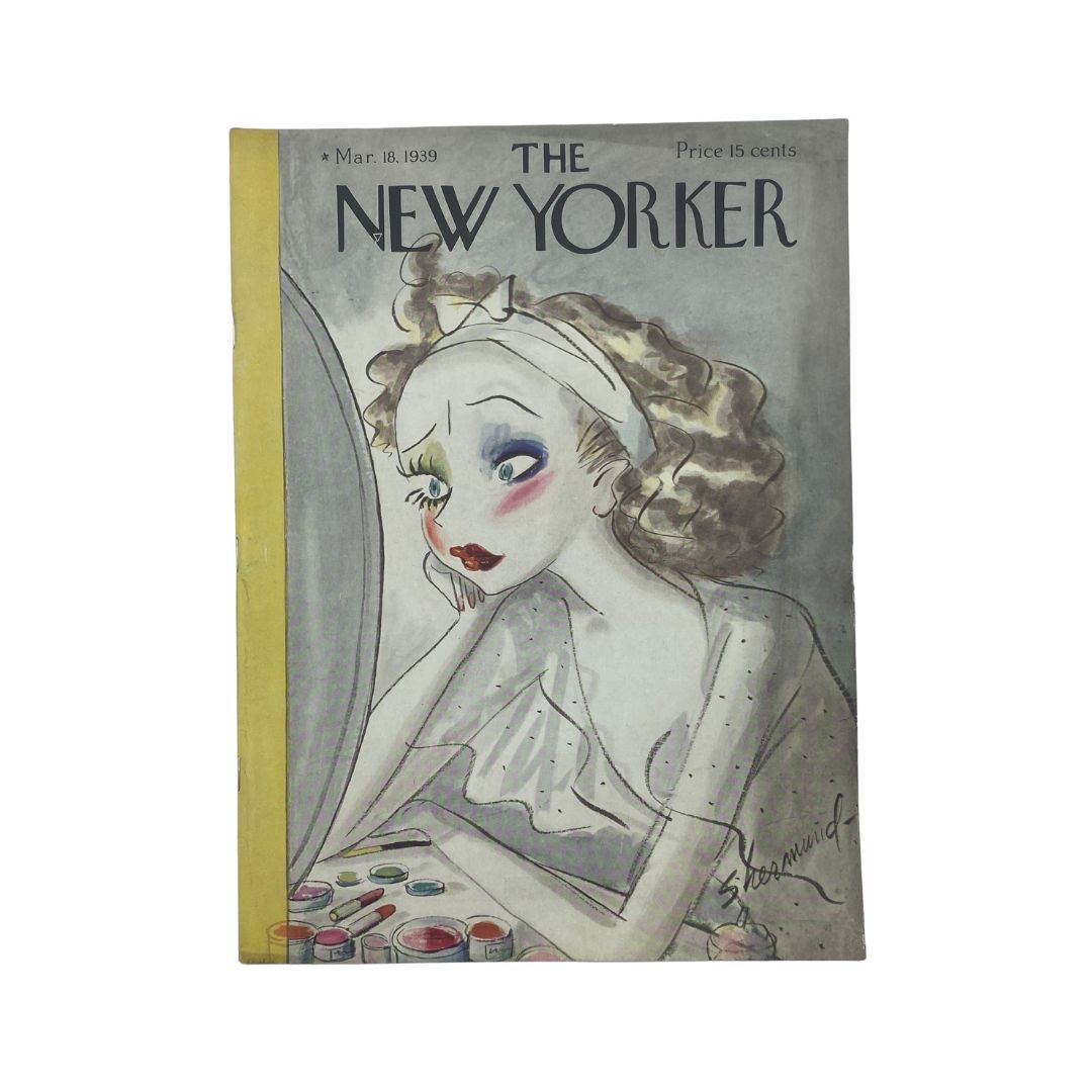 The New Yorker Complete Magazine March 18, 1939 Barbara Shermund Cover VG