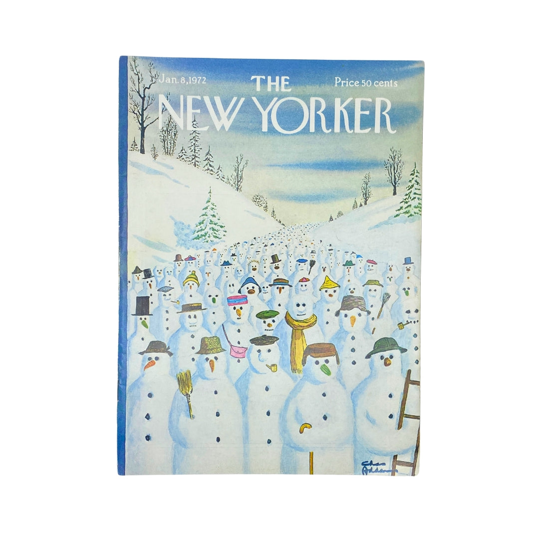 The New Yorker Complete Magazine January 8, 1972 Chas Addams Cover No Label VG