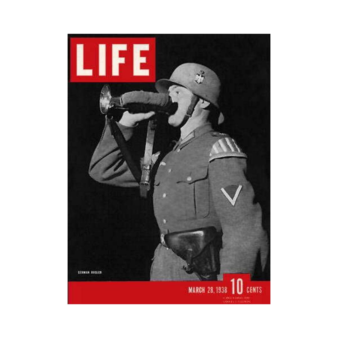 VTG Life Magazine March 28, 1938 - German Bugler