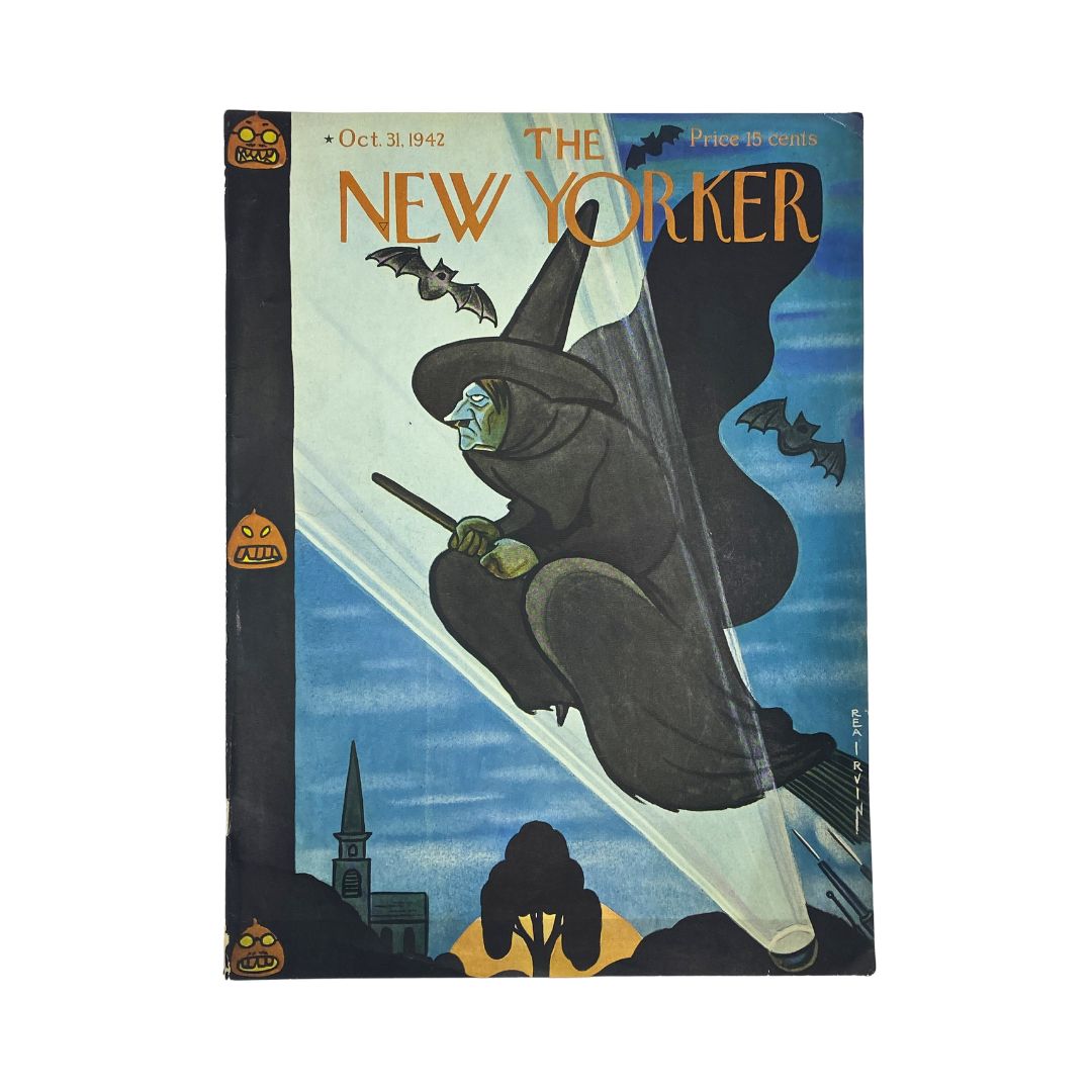 The New Yorker Complete Magazine October 31, 1942 Rea Irvin Cover VG