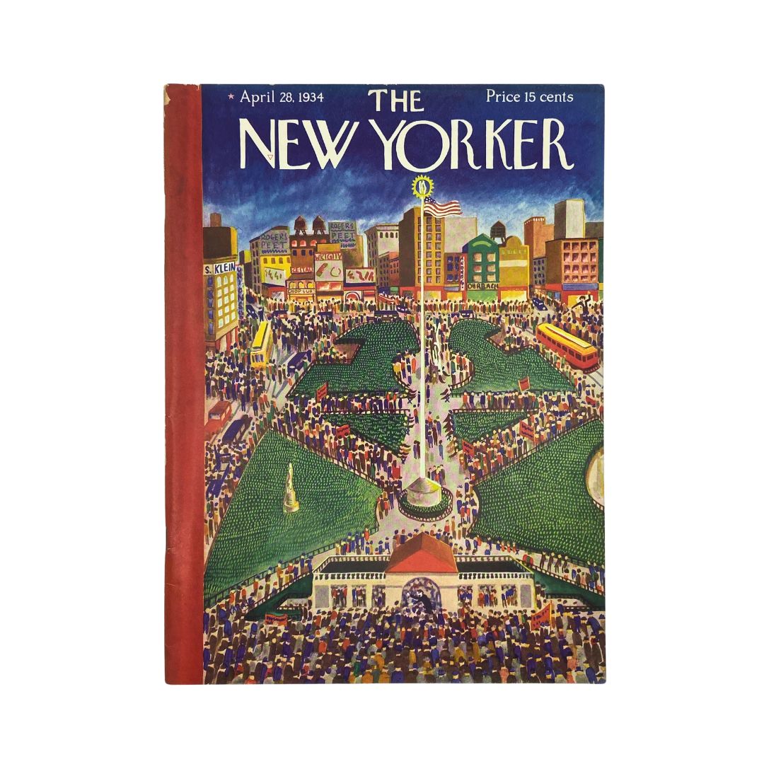 The New Yorker Complete Magazine April 28, 1934 Ilonka Karasz Cover VG