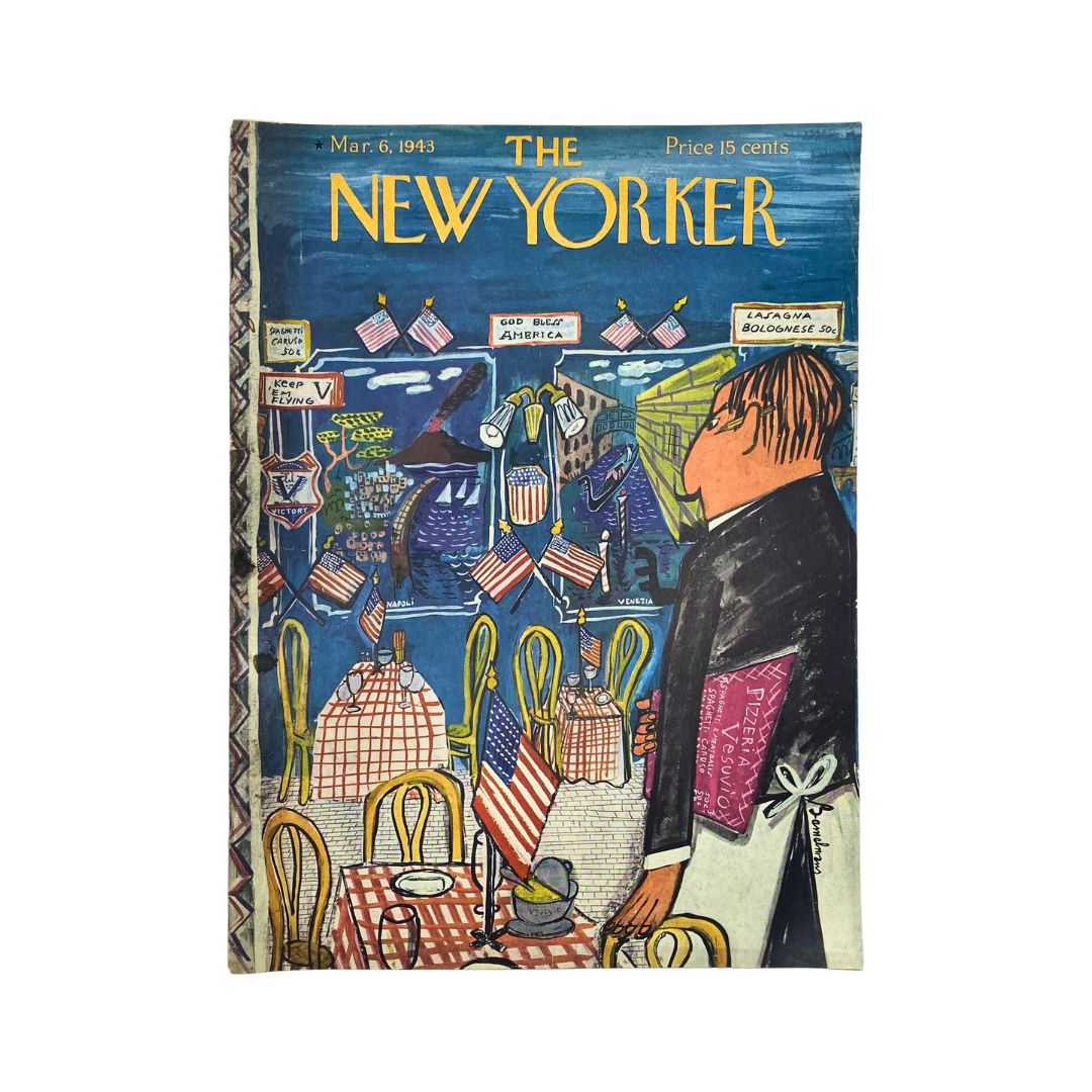 The New Yorker Complete Magazine March 6, 1943 Ludwig Bemelmans Cover