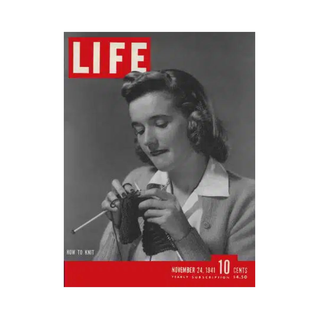 VTG Life Magazine November 24, 1941 Peggy Tippett How to Knit