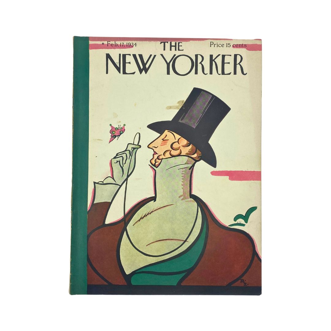 The New Yorker Complete Magazine February 17, 1934 Rea Irvin Cover VG