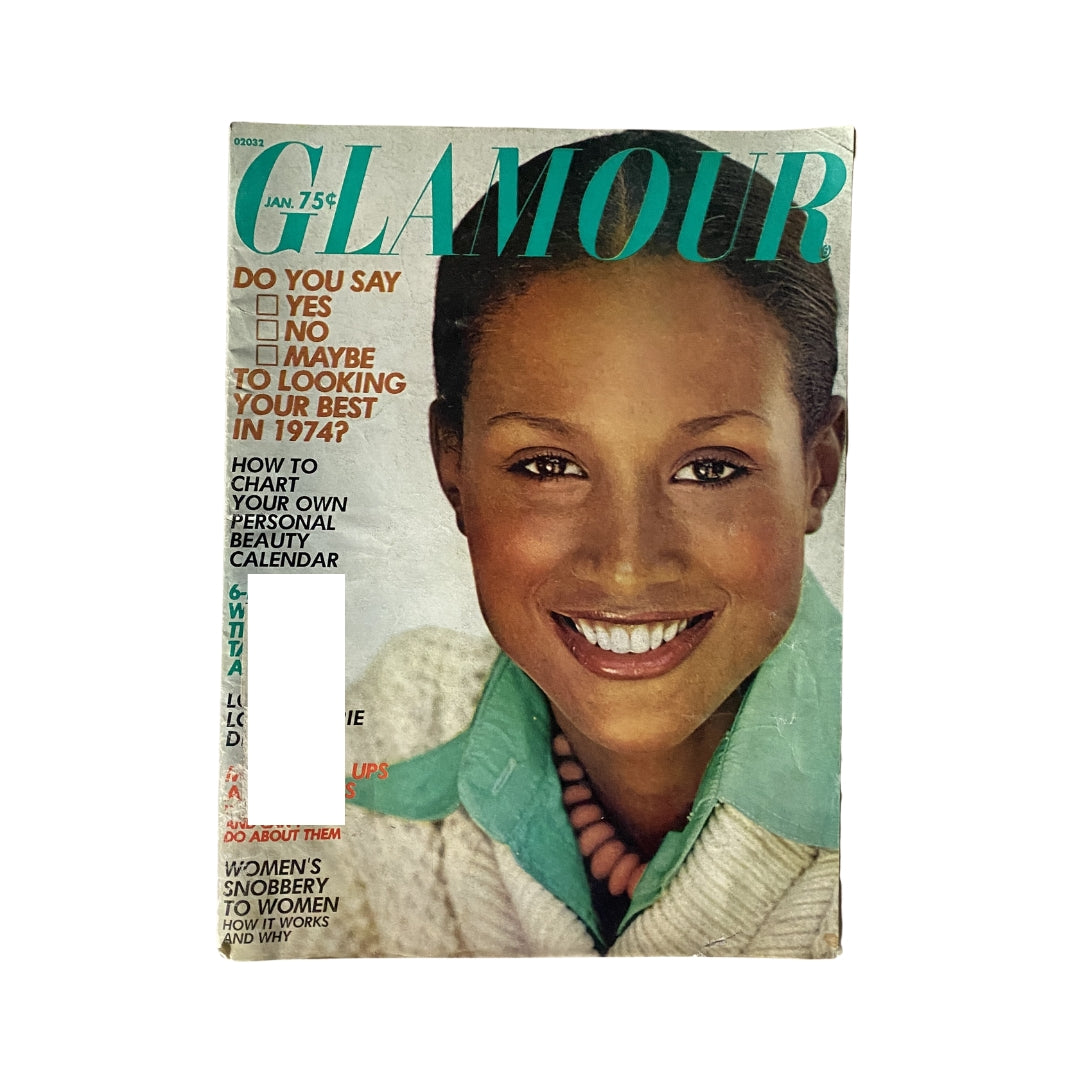 Glamour Magazine January 1974 Beverly Johnson Cover