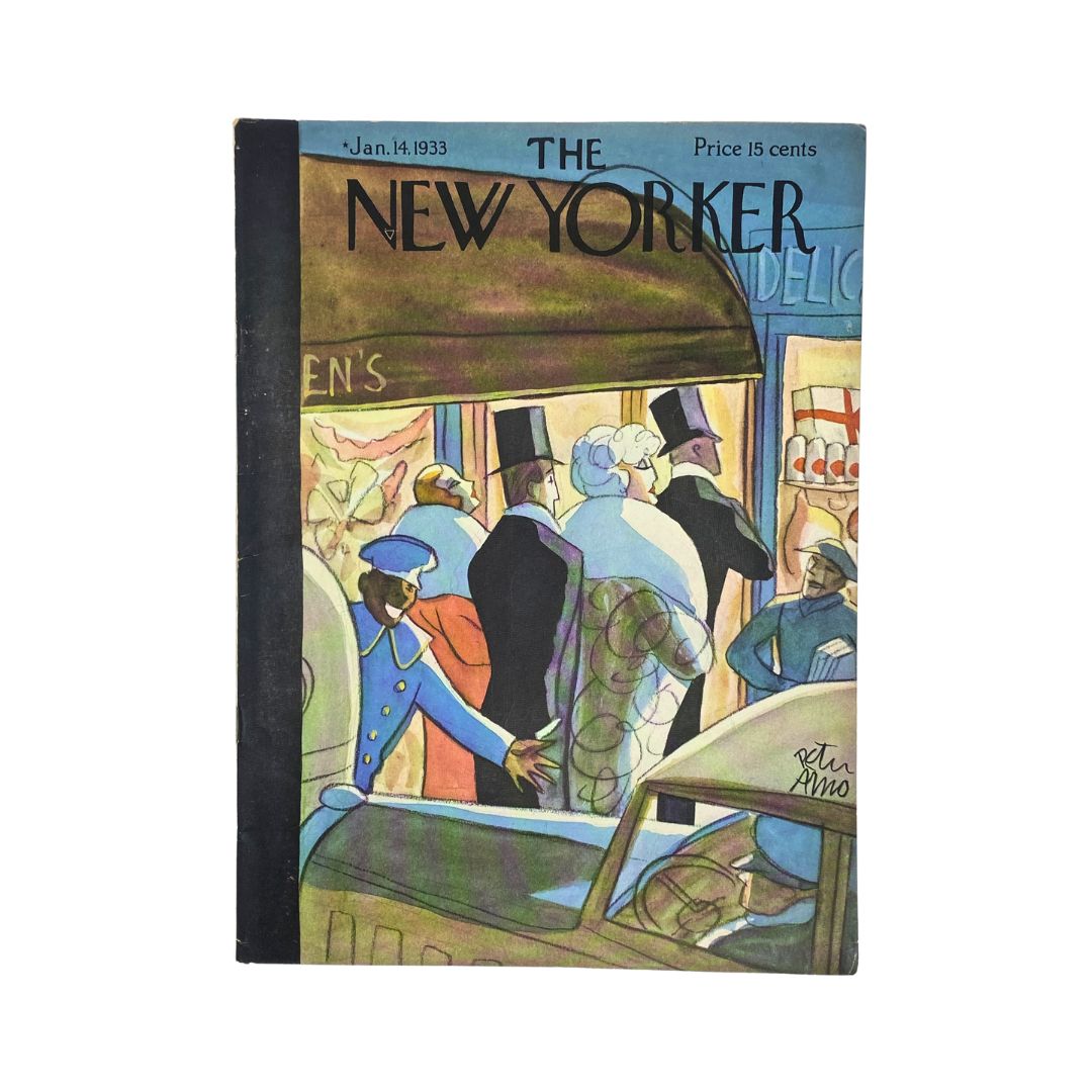 The New Yorker Complete Magazine January 14, 1933 Peter Arno Cover