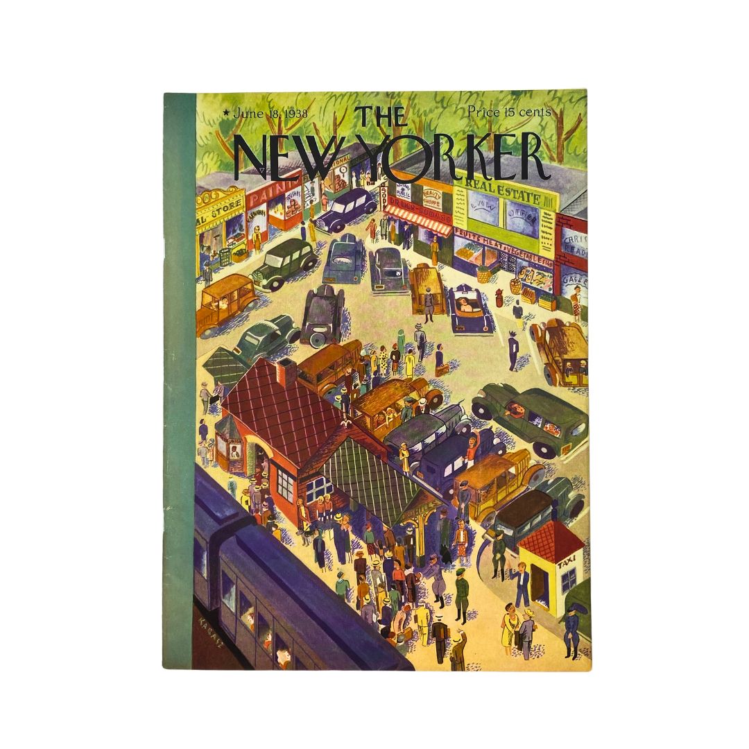 The New Yorker Complete Magazine June 18, 1938 Ilonka Karasz Cover VG